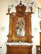 Seitenaltar auf der Evangelienseite mit dem heiligen Dominikus und der heiligen Katharina von Siena